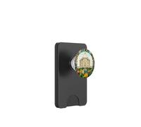 Taj Mahal Peacock Round Design PopSockets PopWallet for MagSafe
