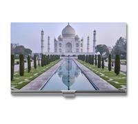 Taj Mahal Thailand Business Card Wallet Credit Card Holder Metal Square Small Pocket Purse