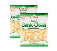 Taj Peeled Garlic Cloves 400g Ready-to-Use Fresh Garlic Natural and Aromatic Ideal for Cooking, Marination, Curries and Sauces Pack of 2