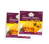 TAJ Spring Roll Pastry 10" Sheets Frozen Spring Home Easy Cook Easy Wrap Spring roll wrapper Indian Origin 30Sheets 600g (Pack of 2)