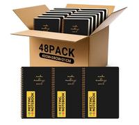 Taja 48 Pack of Meeting Notebook for Work Organization - Work notebook with action items, Meeting Minutes Planner Notebook, Perfect Office Supplies for Men & Women - Black