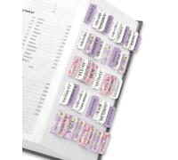 Taja Bible Tabs, 75 Large Print Index Tabs for Women & Men