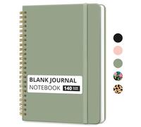 Taja Blank Spiral Journal Notebook for Women & Men, 140 Pages, Sketch Book, Plain Notebook for Drawing & Sketching, Journals for Creative Writing, A5(6"x8") - Green