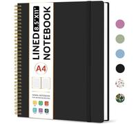 Taja Large Spiral Lined Notebook for Work, A4 Journal for Women & Men