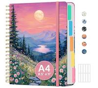Taja Large Spiral Notebooks for Work 5 Subject with Removable Dividers