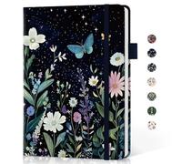 Taja Lined Journal Notebook for Women & Men, Hardcover Leather Journal for writing, A5 College Ruled Notebook for Work & Note Taking, Perfect for Office School Home Supplies, 160 Pages, Celestial