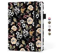 Taja Lined notebook for Women, Aesthetic Cute A5 Hardcover Leather Journal for Writing, College Ruled Notebook for Work & Note Taking, Perfect for Office School Home, 160 Pages, Vintage Blooms
