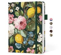 Taja Lined notebook for Women, Aesthetic Cute A5 Hardcover Leather Journal for Writing, College Ruled Notebook for Work & Note Taking, Perfect for Office School Home, 160 Pages, Colorful Painting