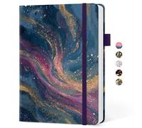 Taja Lined notebook for Women, Aesthetic Cute A5 Hardcover Leather Journal for Writing, College Ruled Notebook for Work & Note Taking, Perfect for Office School Home, 160 Pages, Cosmic Swirl