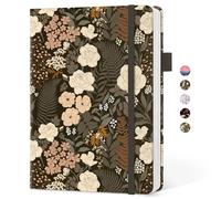 Taja Lined notebook for Women, Aesthetic Cute A5 Hardcover Leather Journal for Writing, College Ruled Notebook for Work & Note Taking, Perfect for Office School Home, 160 Pages, Wild Rose