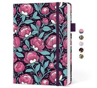 Taja Lined notebook for Women, Aesthetic Cute A5 Hardcover Leather Journal for Writing, College Ruled Notebook for Work & Note Taking, Perfect for Office School Home, 160 Pages, Blossom Reverie