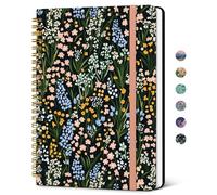 Taja Lined Spiral Notebook for Women, College Ruled Hardcover Notebook for Work & Note Taking, Pretty A5 Journal for Writing, 140 Pages, Spring Scatter
