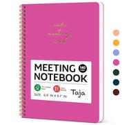 Taja Meeting Notebook for Work, Project Planner, 6.9" X 9.7", 140 Pages