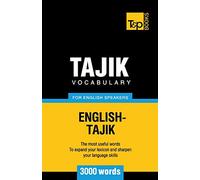 Tajik vocabulary for English speakers - 3000 words: 278 (American English Collection)