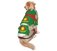 Tajikistan Flag Map With Circle Pattern Print Soft Dog Hoodie For Medium To Large Dogs, Warm And Breathable Winter Pet Sweatshirt, Easy To Wear Jumper For Cold Weather