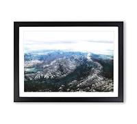 Tajikistan Mountain Range Painting Framed Print | A2 Black Framed Wall Art | Ready to Hang | Modern Landscape Picture | Living Room Bedroom Lounge Office
