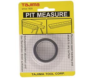 Tajima PIT20 Auto-Adhesive "Pit Measure" Measuring Tape, White, 2 m x 13 mm