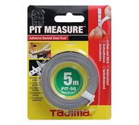 Tajima PIT50 Auto-Adhesive "Pit Measure" Measuring Tape, White, 5 m x 13 mm