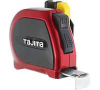 TAJIMA Tape Measure - SAE & Metric Scale 25ft/7.5m x 1 inch Sigma Stop Measuring Tape with Acrylic Coated Auto Locking Blade & Safety Belt Holder - SSSF-25/7.5MBW