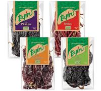 Tajin Authentic Mexican Chilli Bundle Containing 4 types of Whole Dried Chillies - Guajillo, Ancho, Pasilla and Arbol (300g Total)