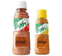 Tajin Seasoning Bundle containing Tajin Clasico with Lime 142g Bottle and Tajin Habanero with Lime 45g Bottle Authentic Mexican Flavouring