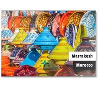 Tajines in The Market, Marrakesh,morocco, Fridge Magnet