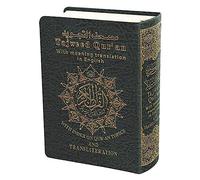 Tajweed Quran in English Meaning Translation and Transliteration - Flexible Cover, Size: 8×12 cm - Black