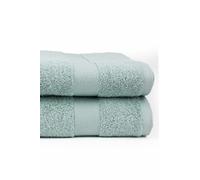 Taka Fabrics 2 Pieces Wave Collection Ultra Soft and Highly Absorbent 100% Turkish Cotton Towels Bath, Hand, Kicthen Facecloth Sauna Pool Guest Towels Sets (140x70cm-2 Pieces, Aqua)