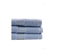 Taka Fabrics 3 Pieces Wave Collection Ultra Soft and Highly Absorbent 100% Turkish Cotton Towels Bath, Hand, Kicthen Facecloth Sauna Pool Guest Towels Sets (80x50cm-3 Pieces, Baby Blue)