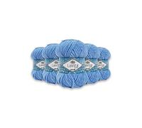 Taka Fabrics Yarn, 5-Piece Pack, 100% Polyester, 100g, 120m, Chunky Knitting, Velur, Warm, Comfortable, 43 Colors, Machine Washable