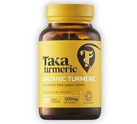 Taka Turmeric Organic Turmeric and Black Pepper Capsules, 120 Capsules | 500mg organic turmeric per capsule with black pepper extract. No fillers, binders or flowing agents.