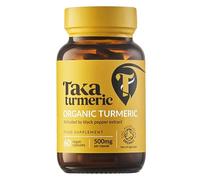 Taka Turmeric Organic Turmeric and Black Pepper Capsules, 60 Capsules | 500mg organic turmeric per capsule with black pepper extract. No fillers, binders or flowing agents.
