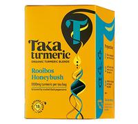 Taka Turmeric, 1 pack (15 Teabags) Organic Rooibos & Honeybush Tea Bags with Turmeric & Black Peppercorns, Turmeric Tea, Caffeine Free Redbush Tea Bags, Rooibos Tea Bags, Recyclable Packaging