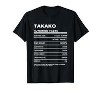 Takako Nutrition Facts Name Value Graphic T-Shirt