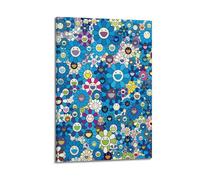 Takashi Murakami Blue Flowers Poster Canvas Wall Poster Decoration Painting Art Bedroom Living Room Office Painting Modern Home Decoration Wall Art Picture Print 20 x 30 inches (50 x 75 cm)