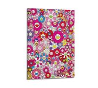 Takashi Murakami Flower Canvas Art Poster Canvas Wall Poster Decoration Painting Art Bedroom Living Room Office Painting Modern Home Decoration Wall Art Picture Print 24 x 36 inches (60 x 90 cm)