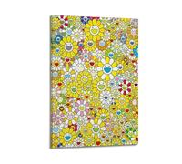Takashi Murakami Flower Canvas Poster Canvas Wall Poster Decoration Painting Art Bedroom Living Room Office Painting Modern Home Decoration Wall Art Picture Print 08 x 12 inches (20 x 30 cm)