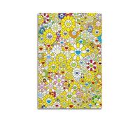 Takashi Murakami Flower Canvas Poster Canvas Wall Poster Decoration Painting Art Bedroom Living Room Office Painting Modern Home Decoration Wall Art Picture Print 08 x 12 inches (20 x 30 cm)