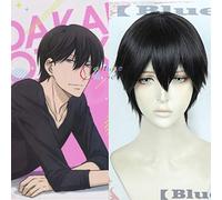 Takato Saijyo Dakaretai Otoko 1-i Ni Odosarete Imasu Short Natural Black Synthetic Hair Heat Resistant Cosplay + Free Wig Cap
