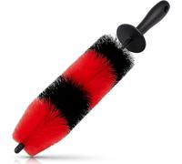 TAKAVU Master Wheel Brush, Easy Reach Wheel and Rim Detailing Brush 18’’ Long Soft Bristle, Car Wheel Brush, Rim Tire Detail Brush,Multipurpose use for Wheels,Rims,Exhaust Tips,Motorcycles (Red)