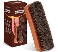 TAKAVU Shoe Brush 100% Genuine Horse Hair, Won't Scratch Leather (1 Piece)