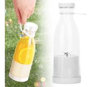 TakByoDf Portable Juicer Blender Bottle Mini Electric Blender 350ml Juicer Cup for Smoothie Milkshake Juice Baby Food Built-in Battery for Travel Sports Kitchen Office Outdoors (White)