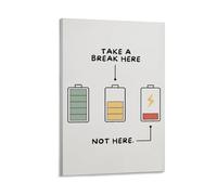 Take A Break Poster, Take A Break Here, Mental Health Poster, Mindfulness And Growth Mindset, Stress Management Frame 12x18inch(30x45cm)