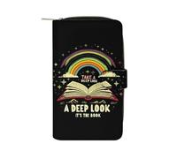 Take A Deep Look It's The Book Fashion Wallet Credit Card Holder Slim Coin Pocket Purse Handheld Phone Bags for Women Men 8×4.5×1.5 Inches