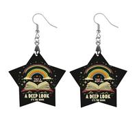 Take A Deep Look It's The Book Novelty Women's Dangle Earrings Fashion Printed Wood Earring Drop Pendants Jewelry