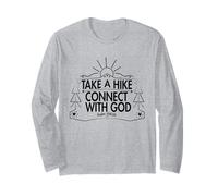 Take a Hike and Connect with God Spiritual Nature Print Long Sleeve T-Shirt