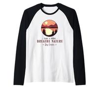 Take A Hike - Breathe Nature - Stay Curious Raglan Baseball Tee