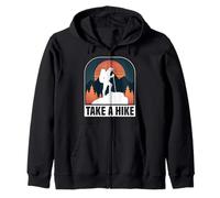 Take a Hike Funny Nature Hiking Trail Adventure Gift Zip Hoodie