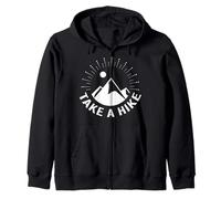 Take a Hike Funny Nature Hiking Trail Adventure Gift Zip Hoodie