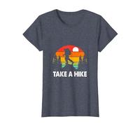 Take A Hike Hiking Mountain Camping Outdoor Nature Hiker T-Shirt, Women, Heather Blue, Medium